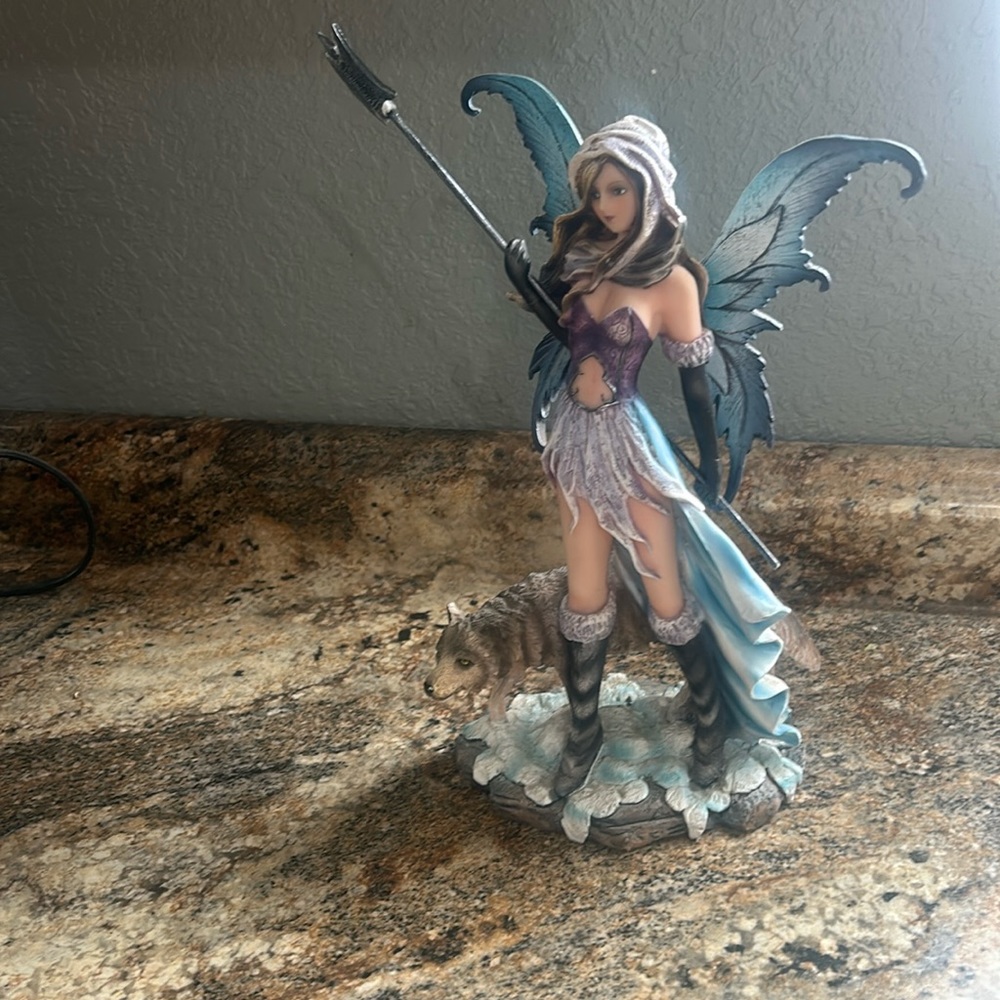 Angel and Wolf figurine